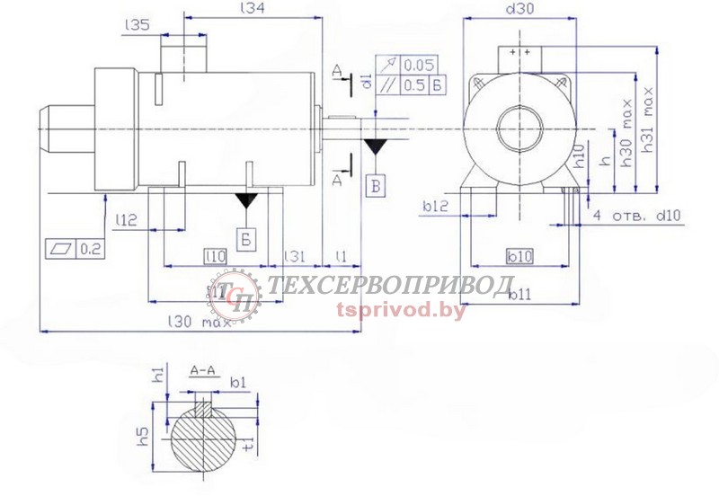 Электродвигатель постоянного тока 4ПФМ